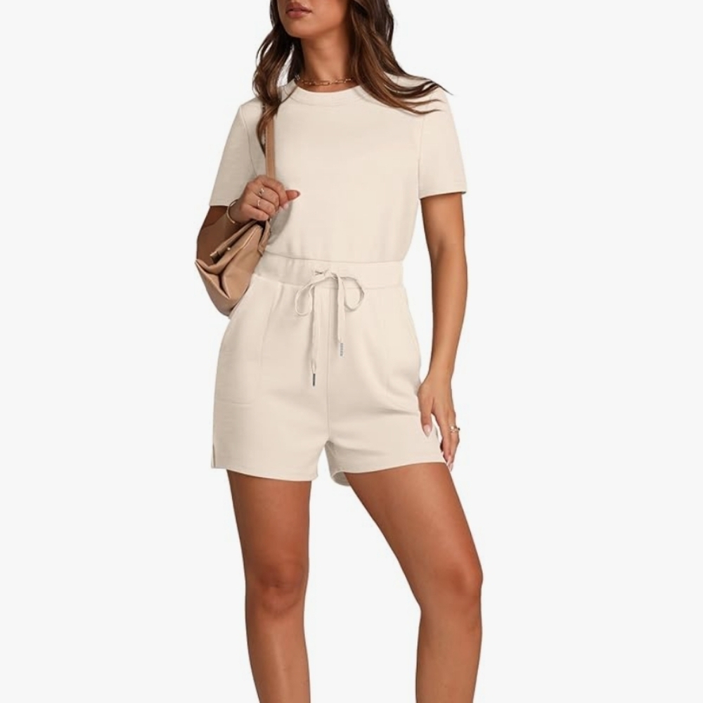 Xieerduo women's summer loose casual Rompers, sz L, short jumpsuit. - Picture 16 of 16